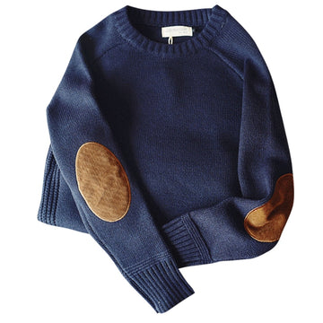 Riolio New Men Pullover Sweater Fashion Patch Designs Knitted Sweater Men Harajuku Streetwear O Neck Causal Pullovers Mens Plus Size